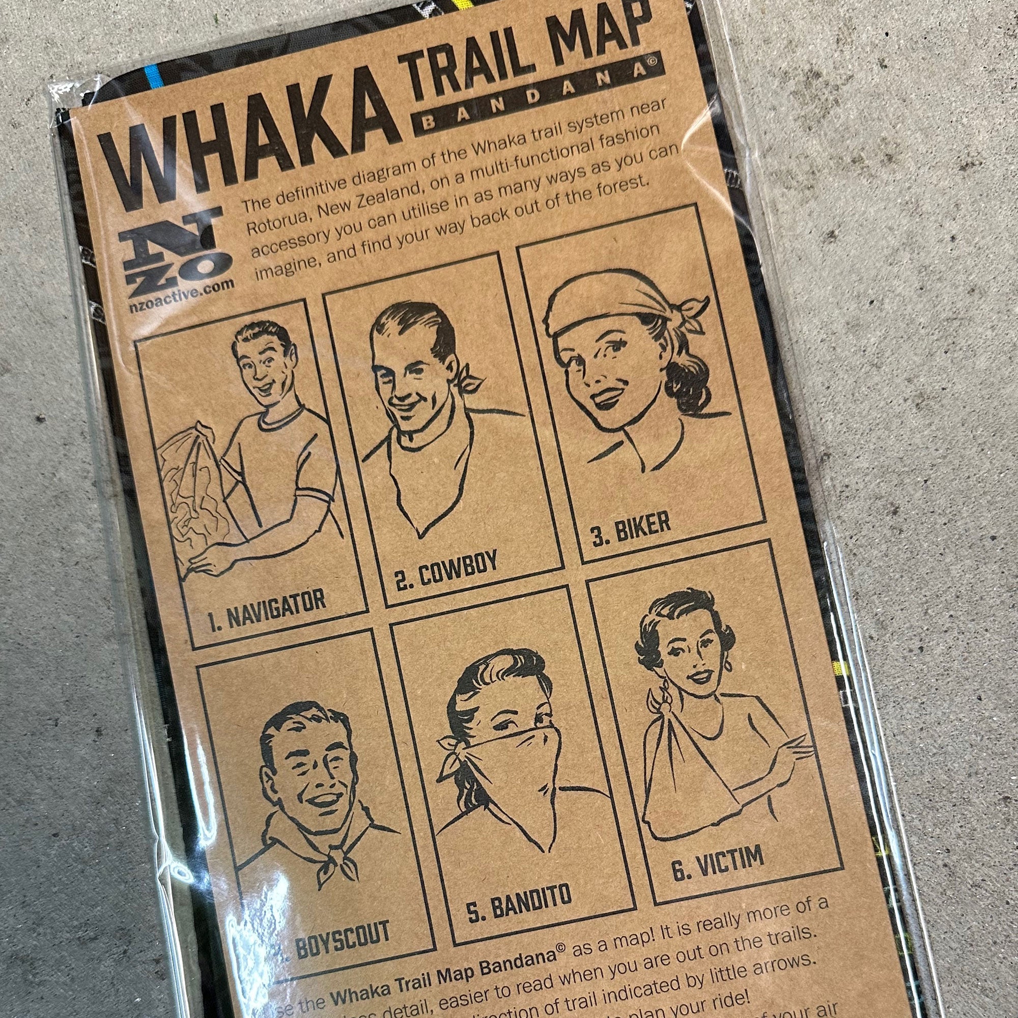 Whaka Trail Map Bandana