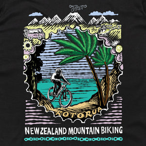 New Zealand Mountain Biking Long Sleeve T Black