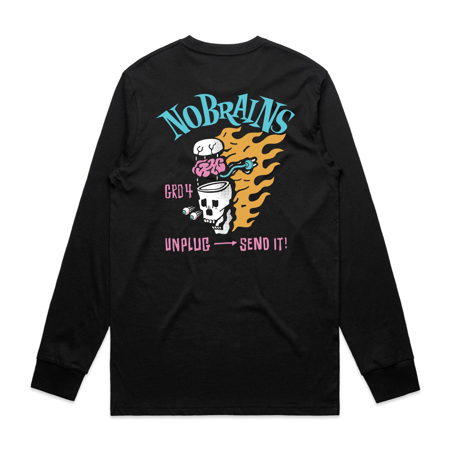 No Brains Long Sleeve T