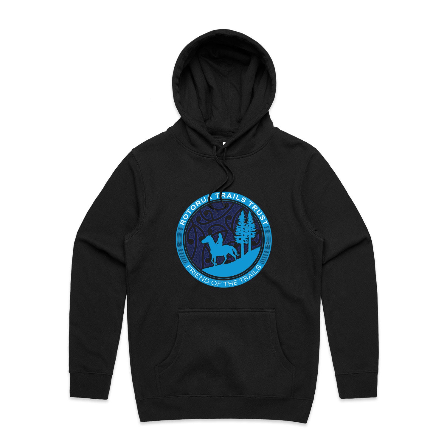 Rotorua Trails Trust "Equestrian" Supporters Hoodie Black