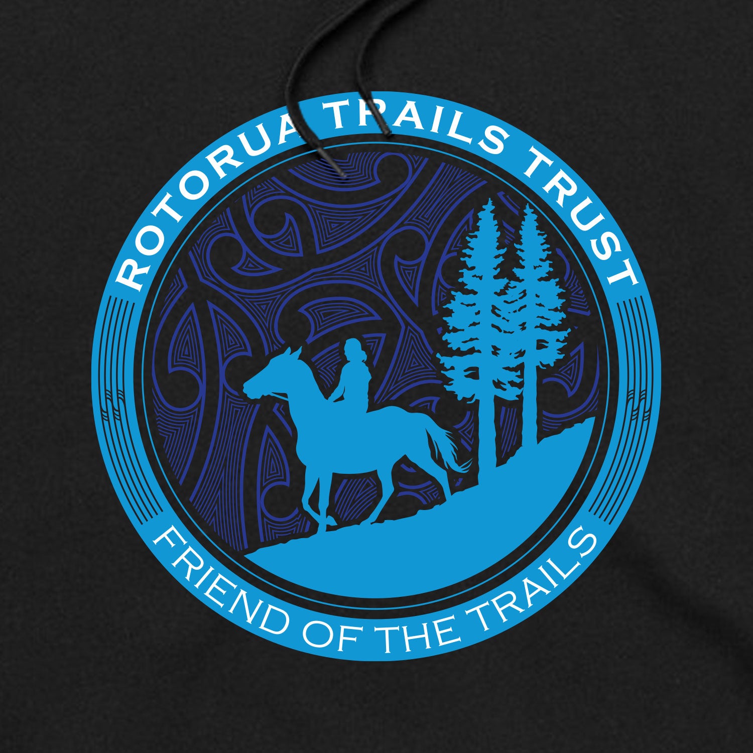 Rotorua Trails Trust "Equestrian" Supporters Hoodie Black