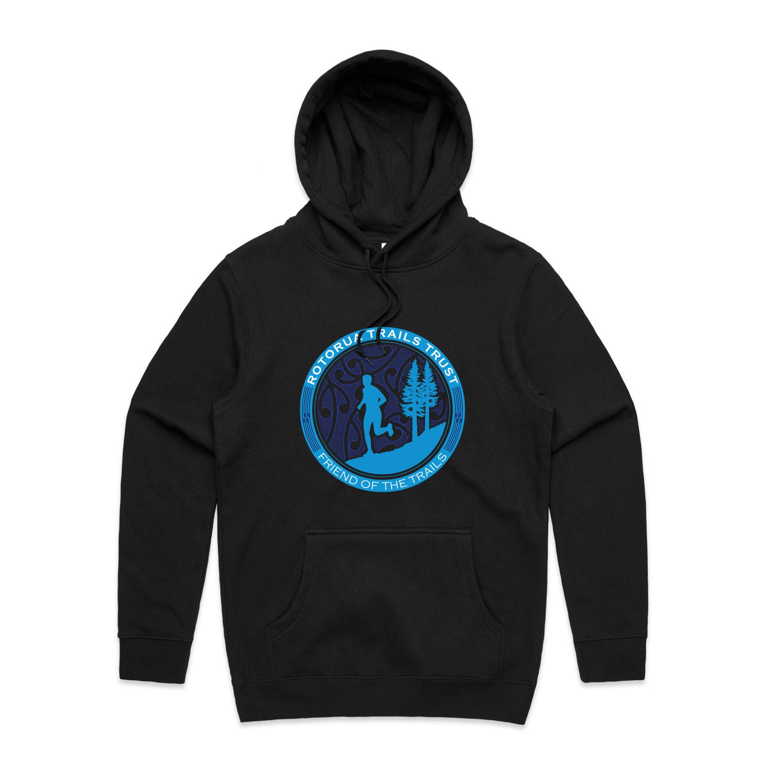 Rotorua Trails Trust "Run" Supporters Hoodie Black