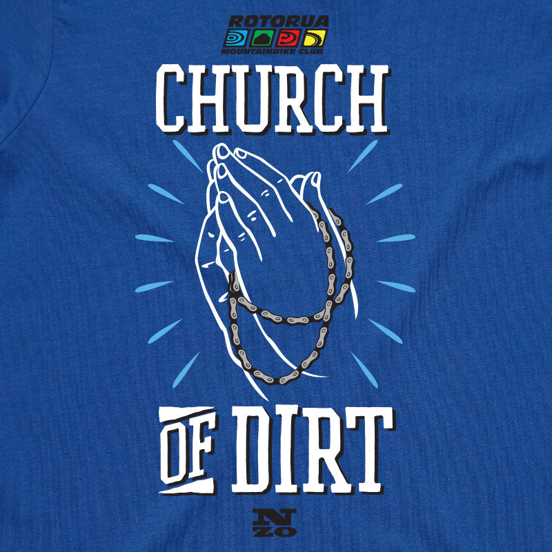Church of Dirt Royal Blue Youth T